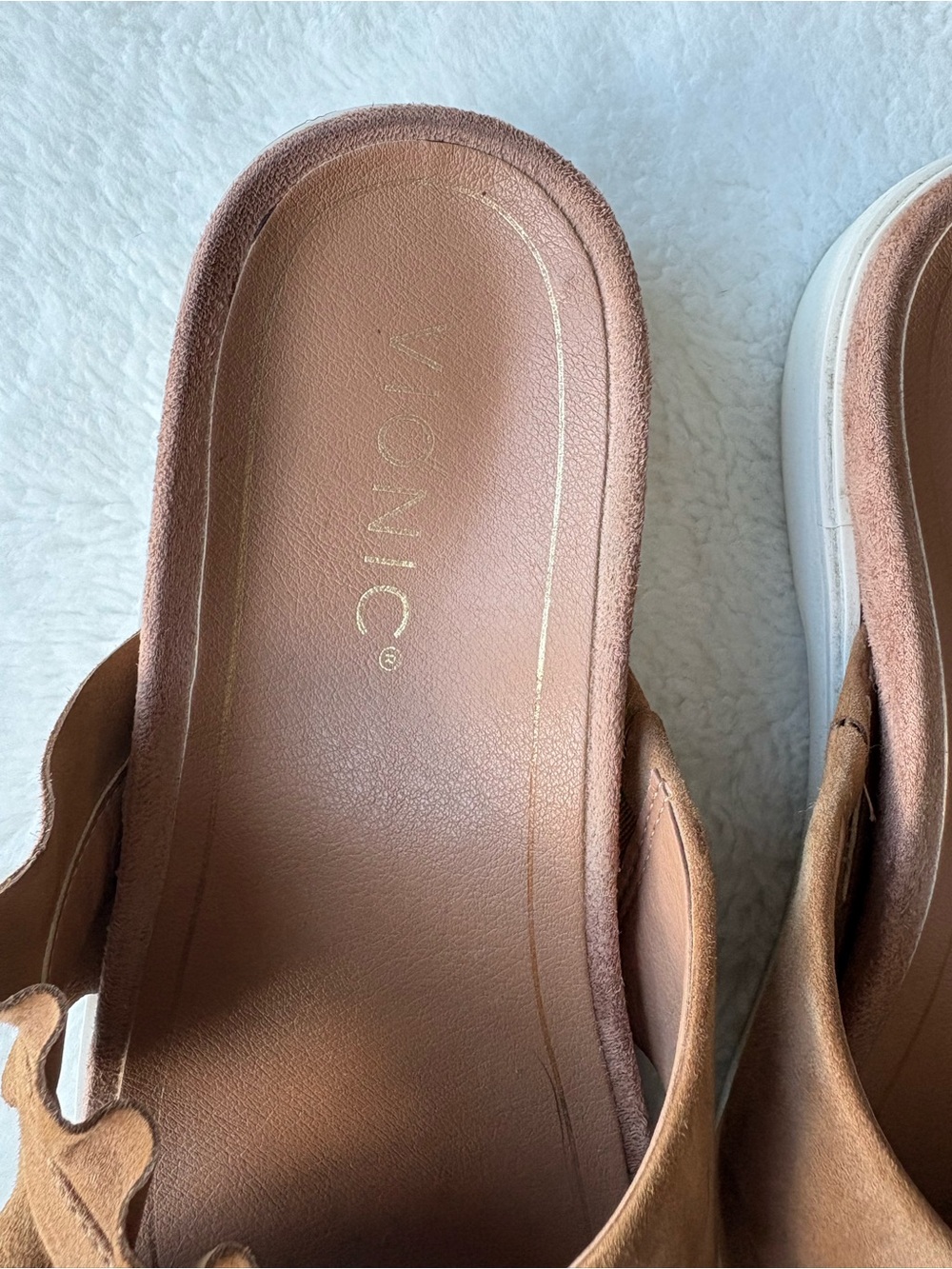 Vionic Azalea Suede Ruffle Slide Sandals Size 6 - Picture 5 of 10